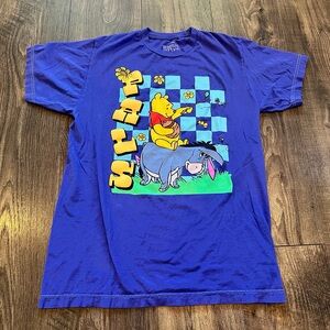 Adult Winnie The Pooh Disney Purple Short Sleeve T-Shirt, Size M Medium